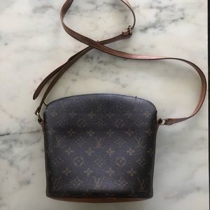 Louis Vuitton Monogram Crossbody Bucket Bag